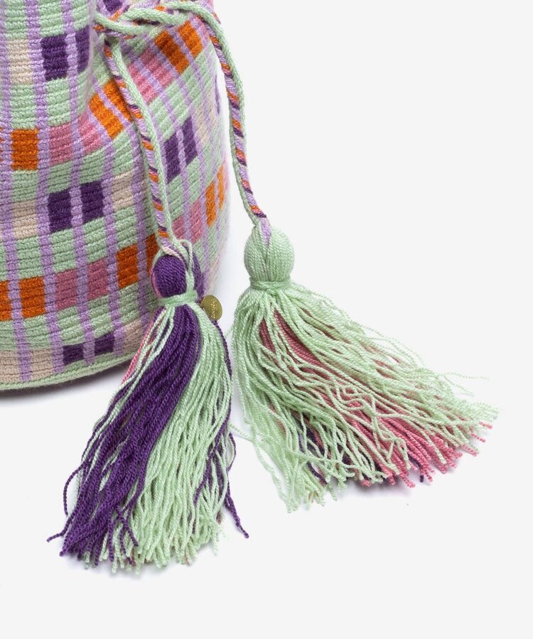 Guanabana handmade Crossbody M - Carites - mauve & mint