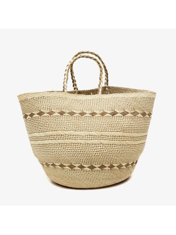 Guanabana handmade Basket L  / Capazo - toast & beige