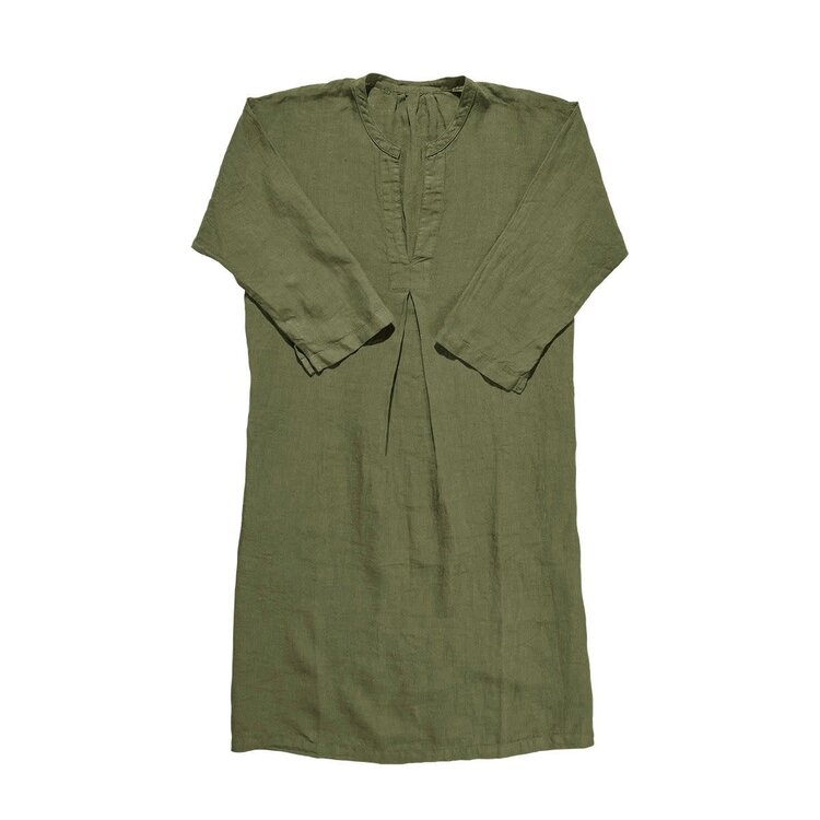 Linge Particulier Linen Caftan - Moss Green
