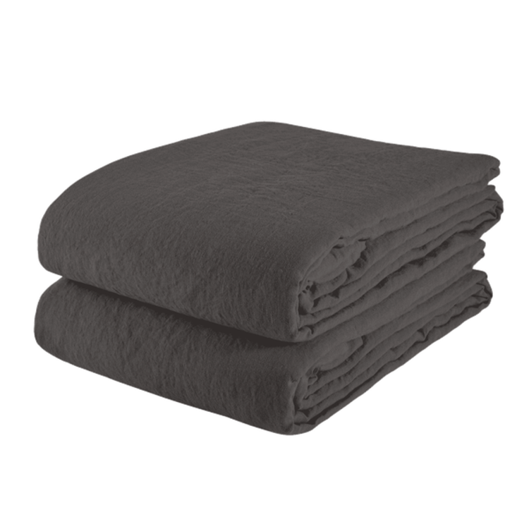 Linge Particulier Flat sheet linen - storm grey