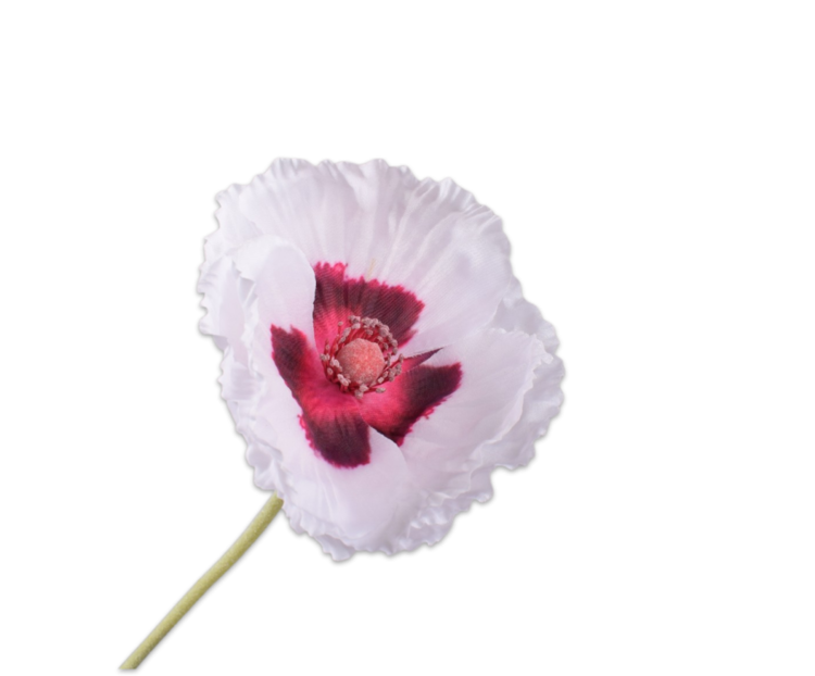 Silk-ka Poppy stem white 73 cm