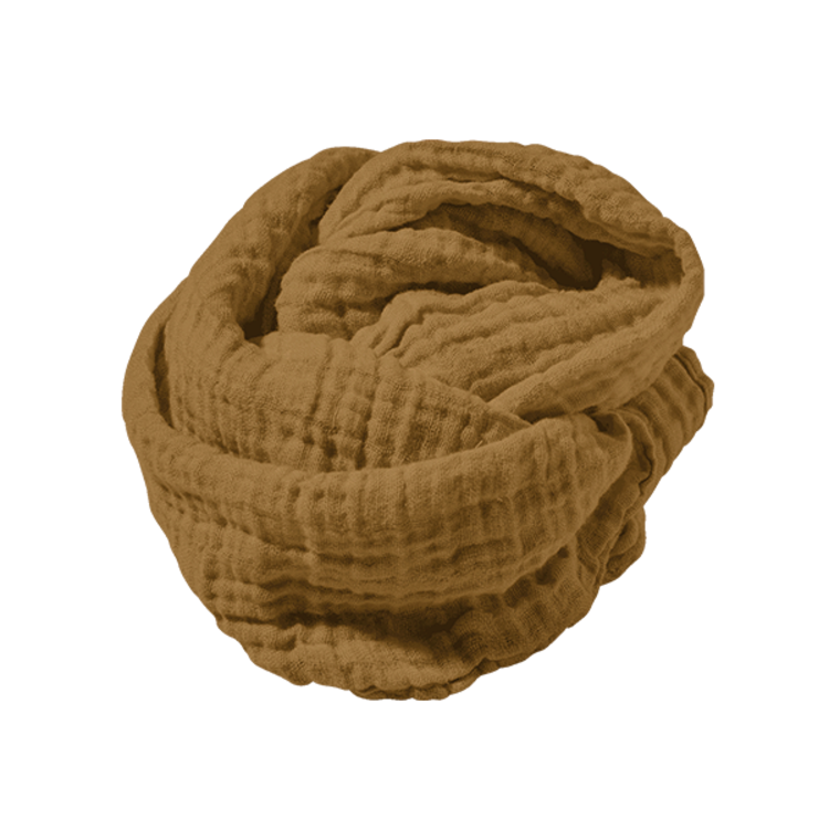 Linge Particulier Linnen sjaal - tobacco