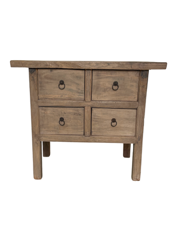 Wall table elm with 4 shelves - 96cm