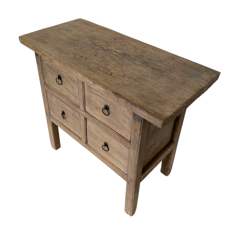Wall table elm with 4 shelves - 96cm