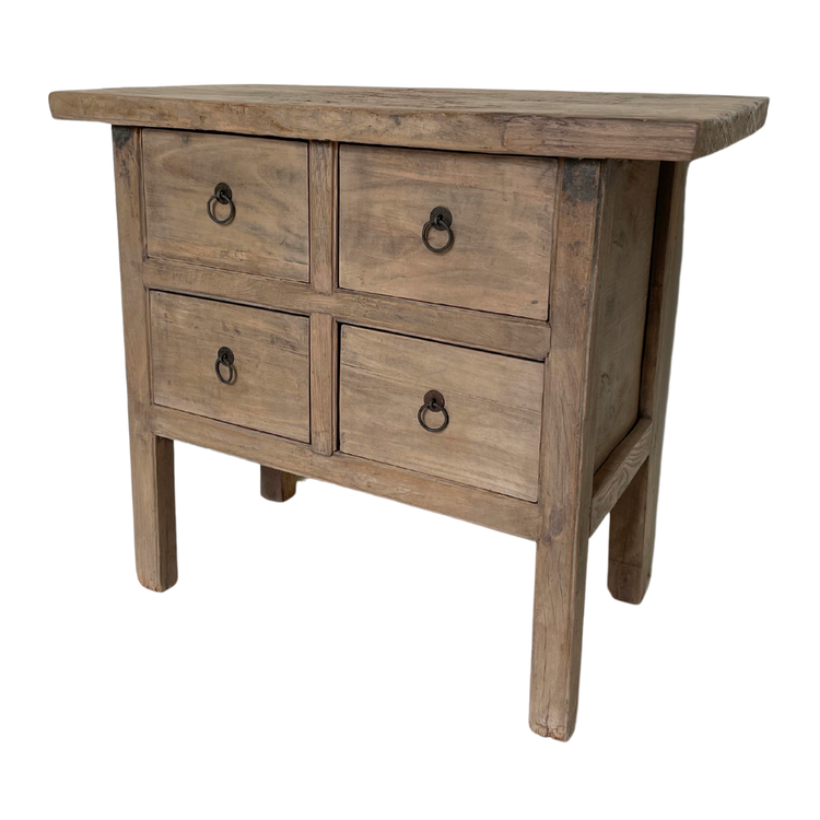 Wall table elm with 4 shelves - 96cm