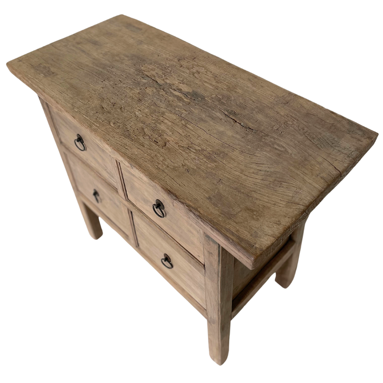 Wall table elm with 4 shelves - 96cm