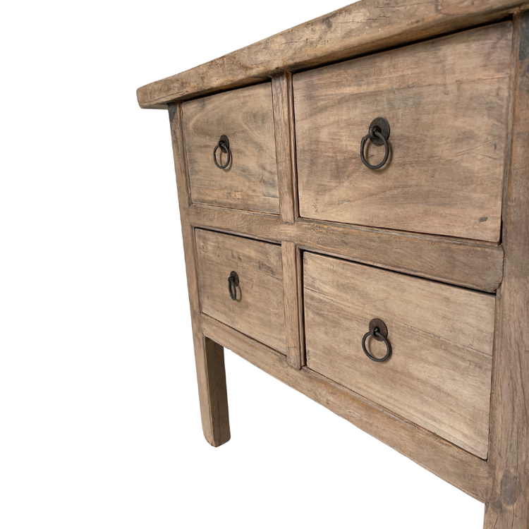 Wall table elm with 4 shelves - 96cm