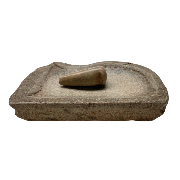 Old Indian marble mortar and pestle #1