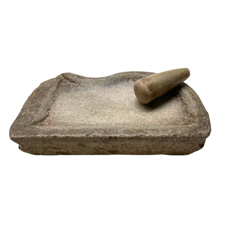 Old Indian marble mortar and pestle #1