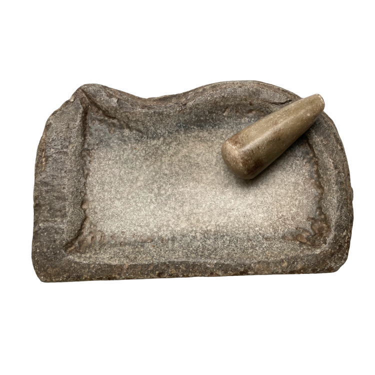 Old Indian marble mortar and pestle #1