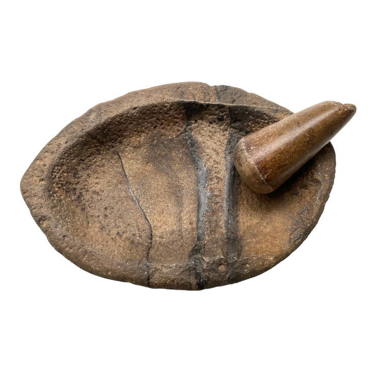 Old Indian marble mortar and pestle #6