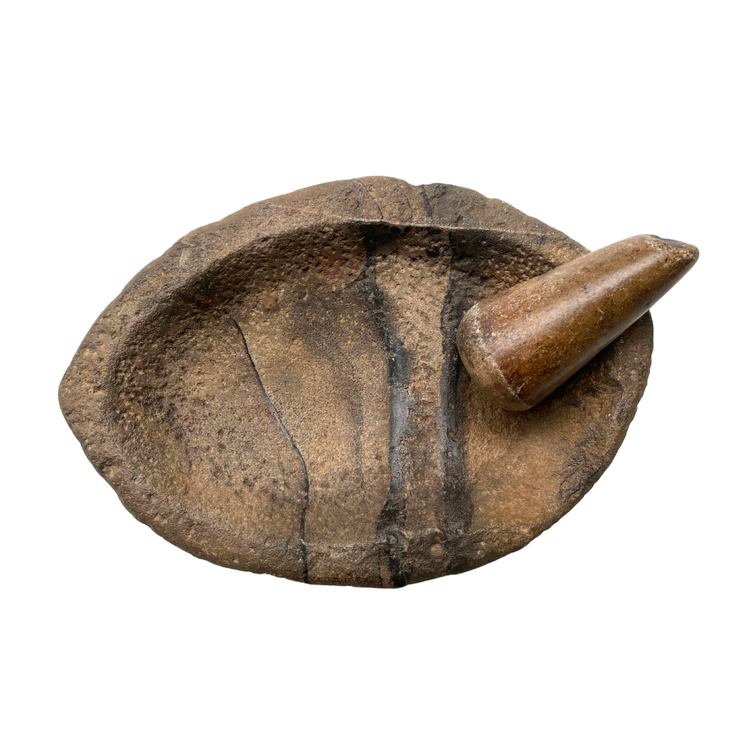 Old Indian marble mortar and pestle #6