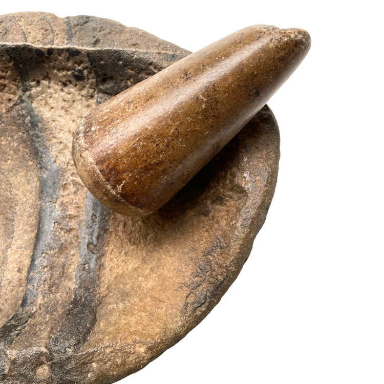 Old Indian marble mortar and pestle #6