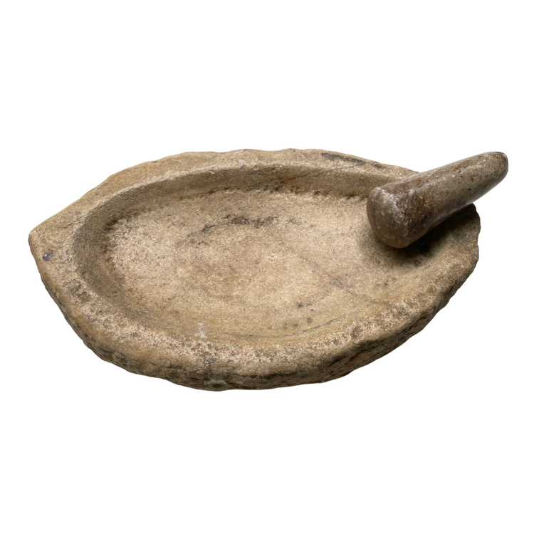 Old Indian marble mortar and pestle #8