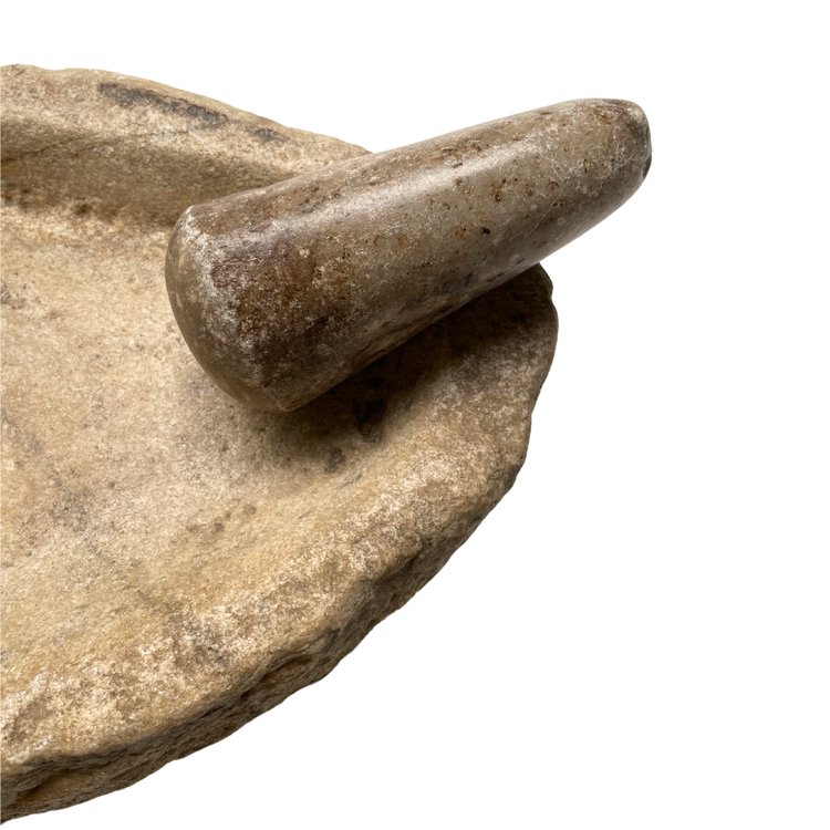 Old Indian marble mortar and pestle #8
