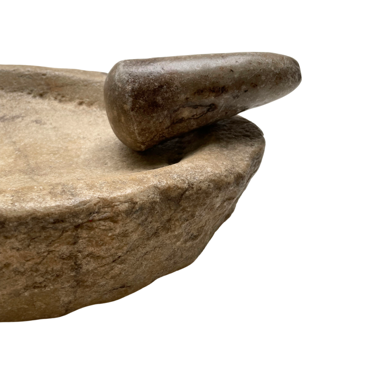 Old Indian marble mortar and pestle #8