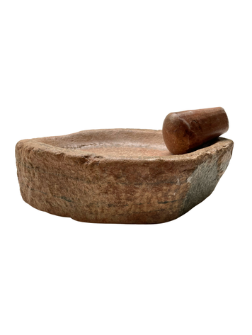 Old Indian marble mortar and pestle #9