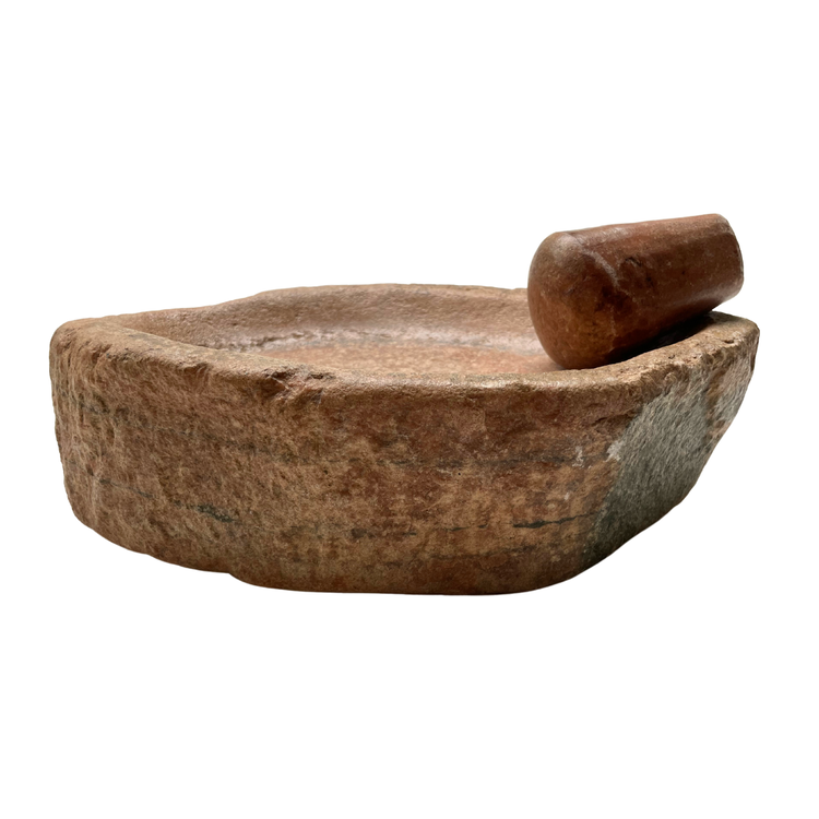 Old Indian marble mortar and pestle #9
