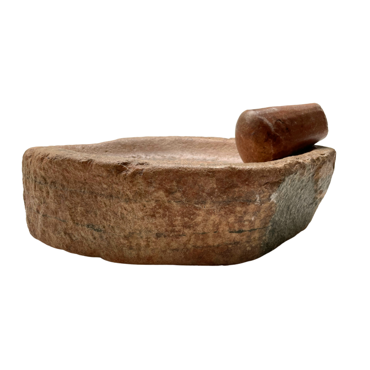 Old Indian marble mortar and pestle #9