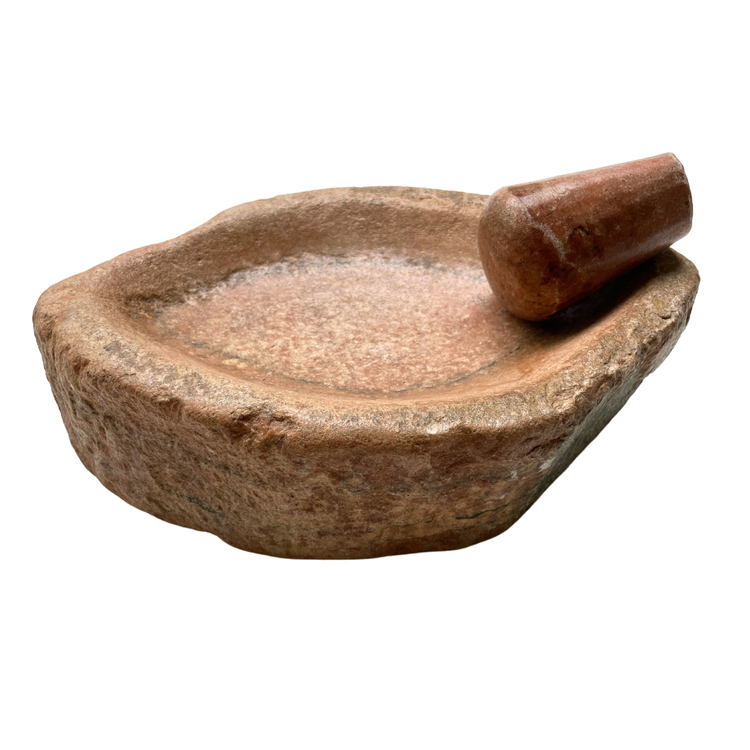 Old Indian marble mortar and pestle #9