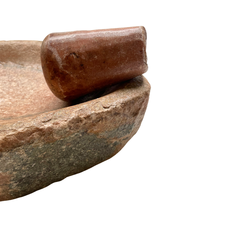 Old Indian marble mortar and pestle #9