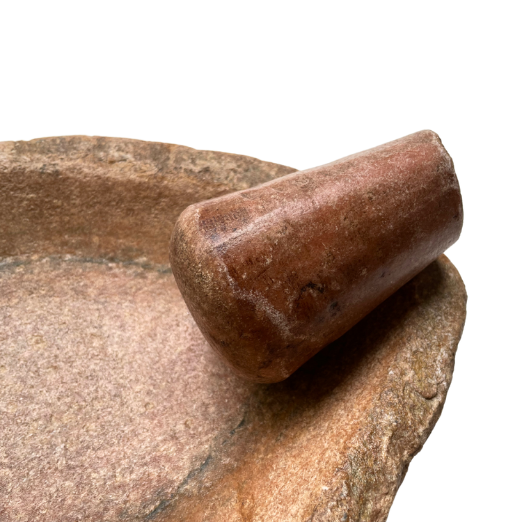 Old Indian marble mortar and pestle #9