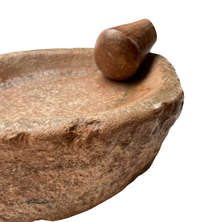 Old Indian marble mortar and pestle #9