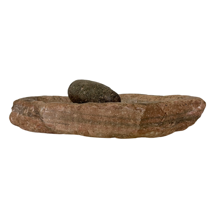 Old Indian marble mortar and pestle #10