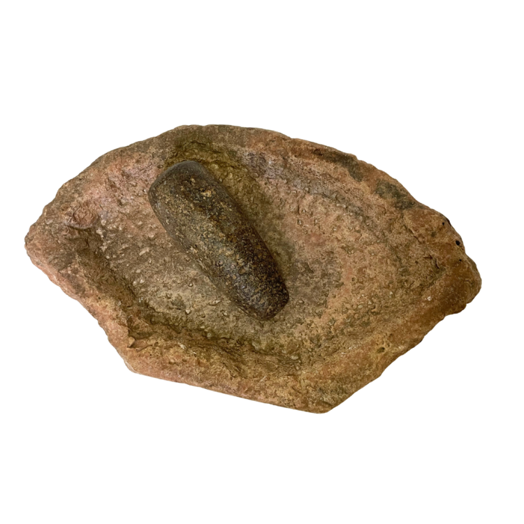 Old Indian marble mortar and pestle #10