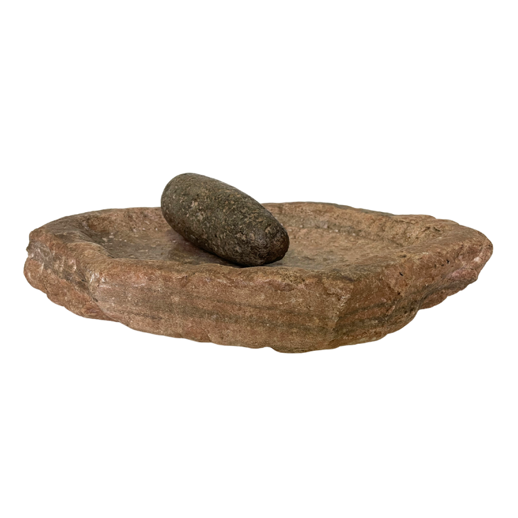 Old Indian marble mortar and pestle #10