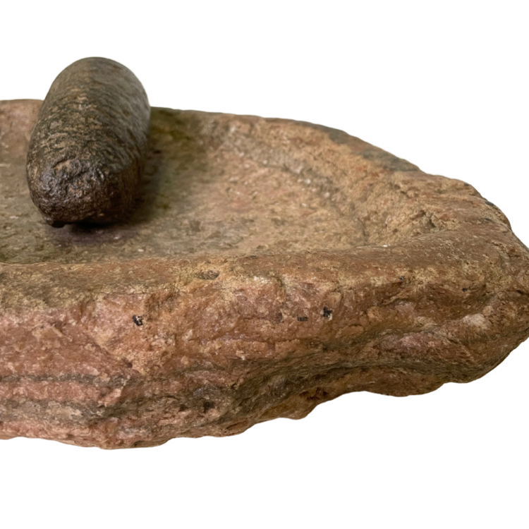 Old Indian marble mortar and pestle #10
