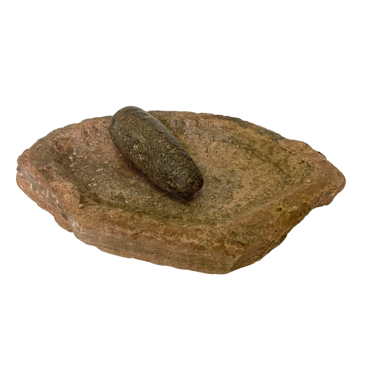 Old Indian marble mortar and pestle #10