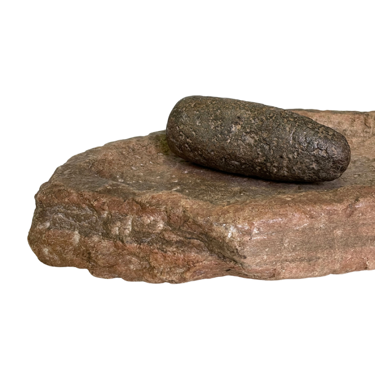 Old Indian marble mortar and pestle #10