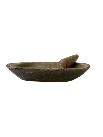 Old Indian marble mortar and pestle #11