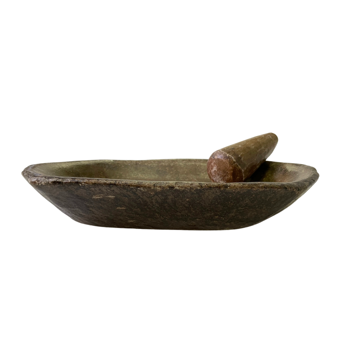 Old Indian marble mortar and pestle #11
