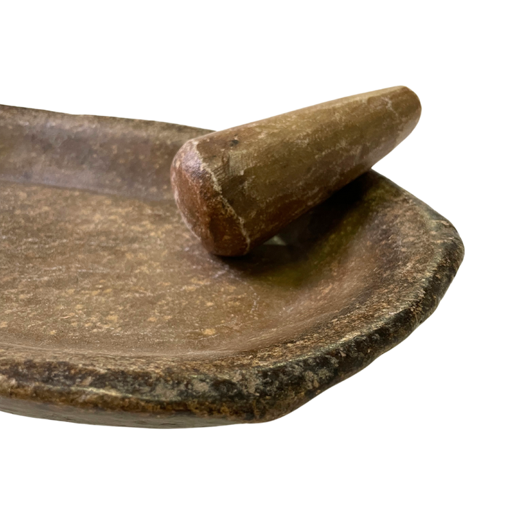 Old Indian marble mortar and pestle #11