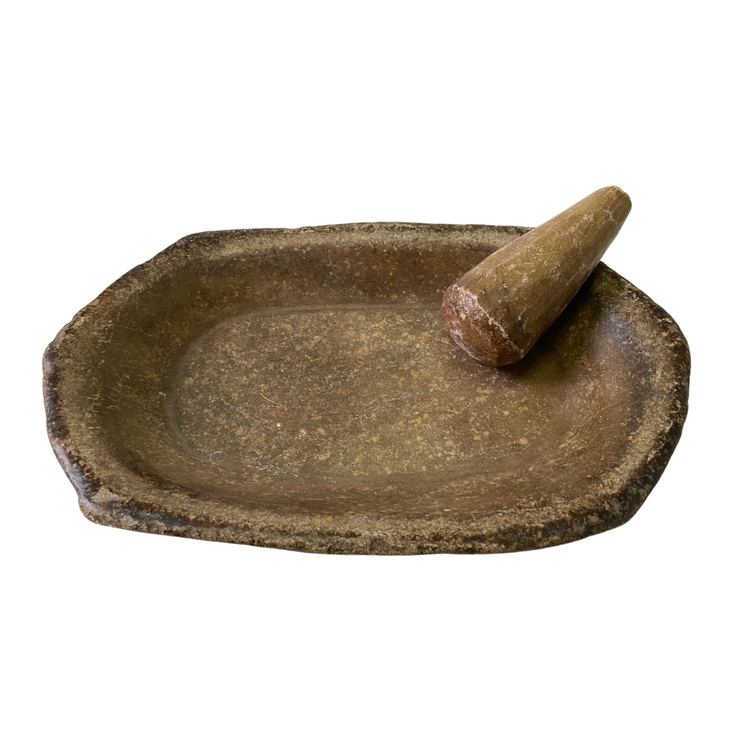 Old Indian marble mortar and pestle #11