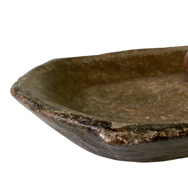 Old Indian marble mortar and pestle #11