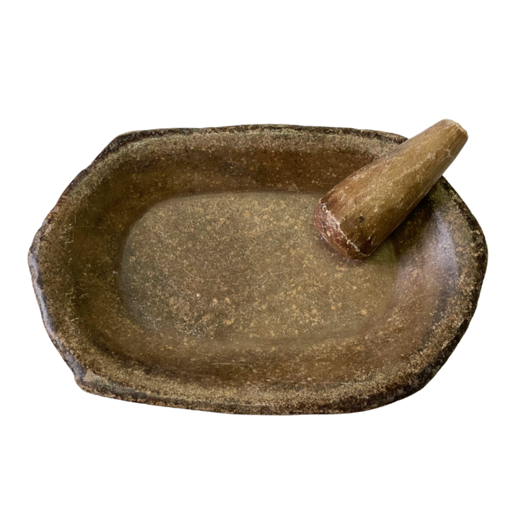 Old Indian marble mortar and pestle #11