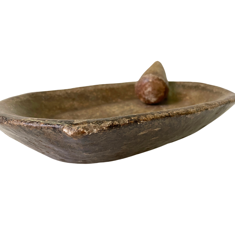 Old Indian marble mortar and pestle #11