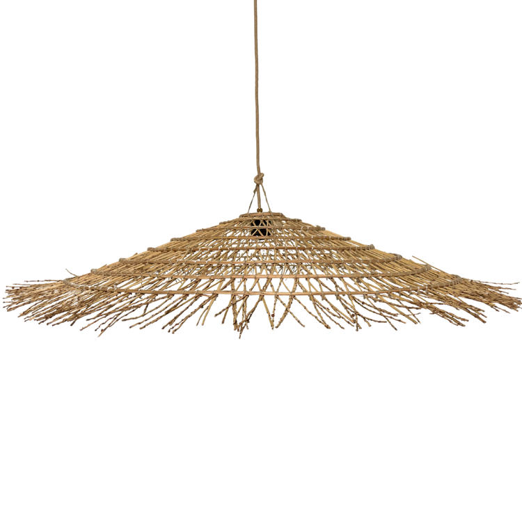 Suspension date palm 'secoupe et fer blanc'