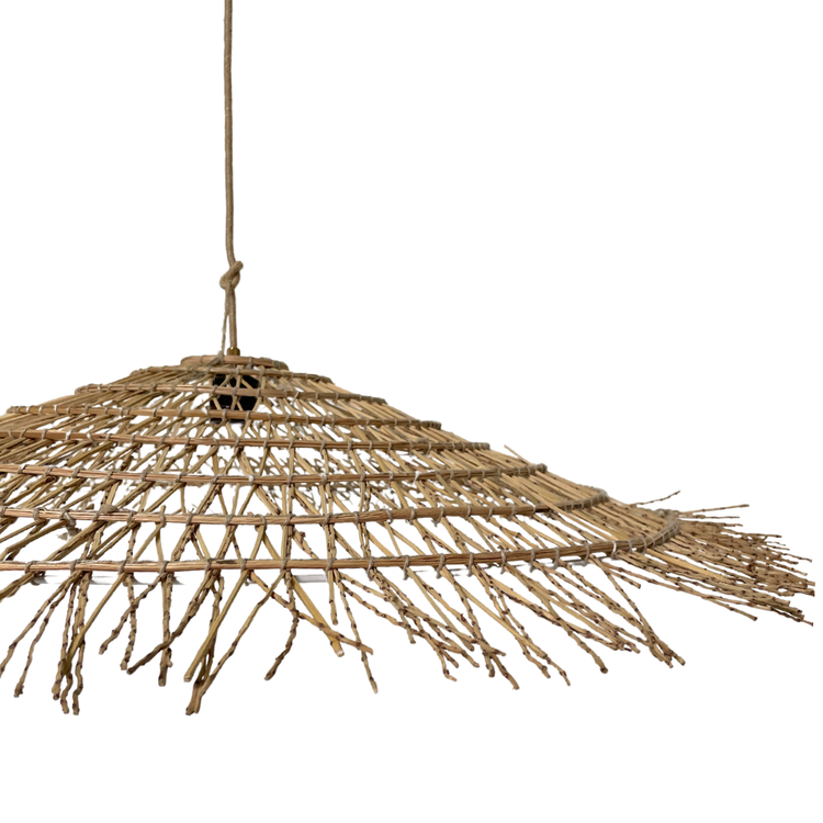 Suspension date palm 'secoupe et fer blanc'