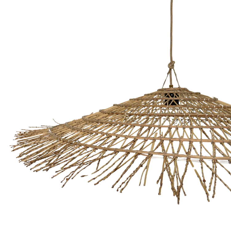 Hanglamp dadelpalm 'secoupe et fer blanc'