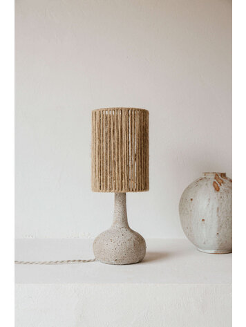 Grès Editions Tafellamp Lune - blanc brut - dik jute