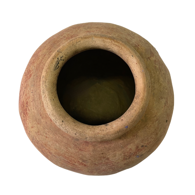 Oude Indonesische terracotta vaas #1 - rood/oker