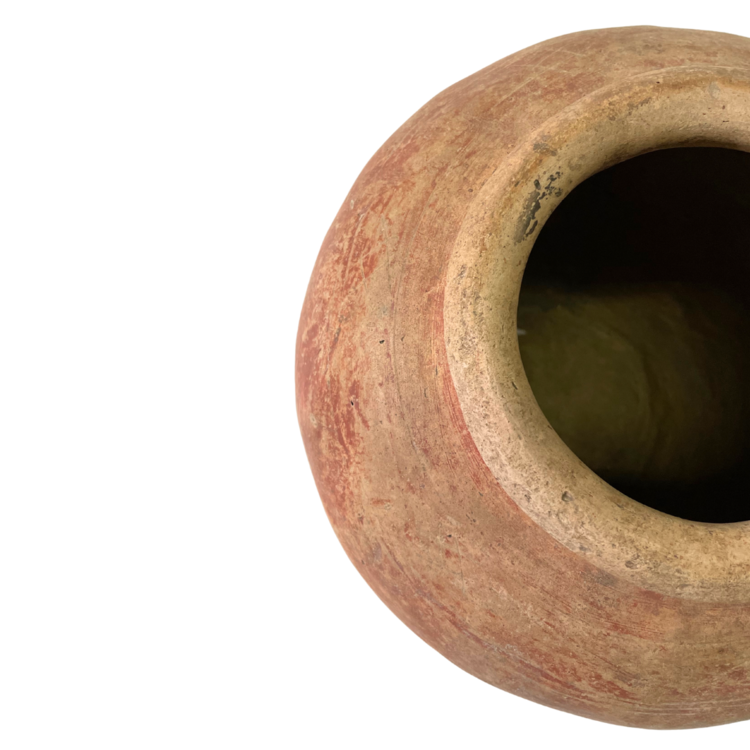 Oude Indonesische terracotta vaas #1 - rood/oker