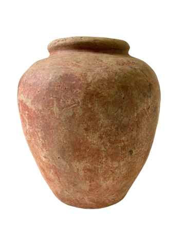 Oude Indonesische terracotta vaas #1 - rood/oker