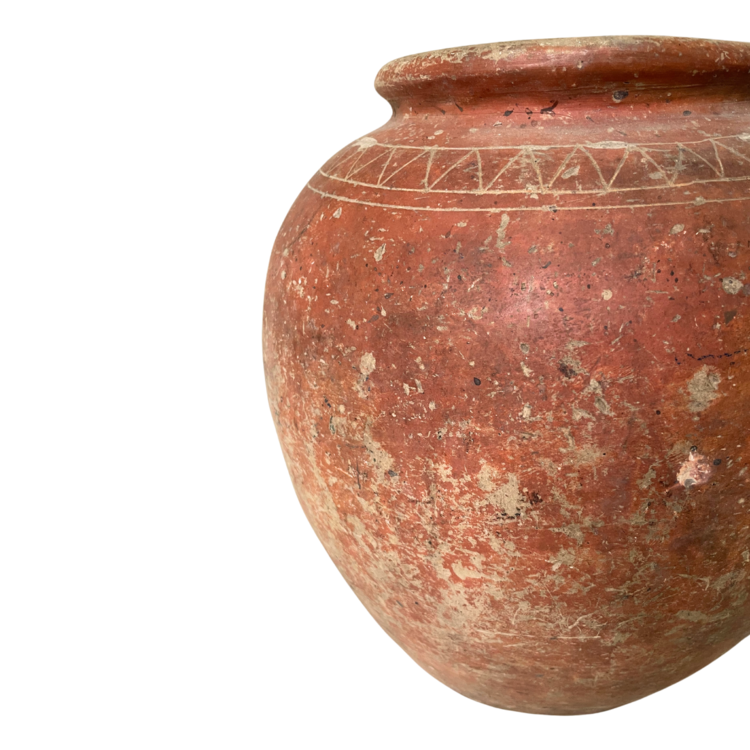 Oude Indonesische terracotta vaas #2 - rood