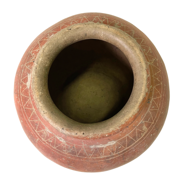 Oude Indonesische terracotta vaas #2 - rood