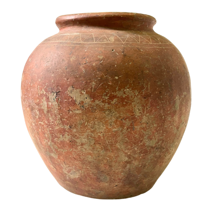 Oude Indonesische terracotta vaas #2 - rood
